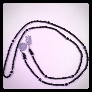 Black & Silver Lasso Necklace
